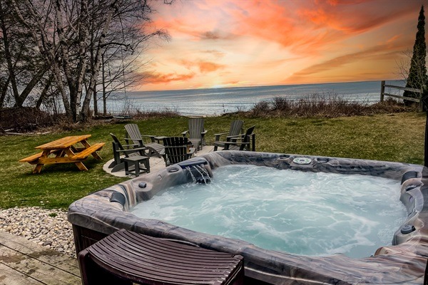 Adventure Cottage is only FEET from the shores of Sand Bay in Door County. 101 feet of frontage awaits for swimming and we include the kayaks, fishing gear, yard games, and bonfire pits!